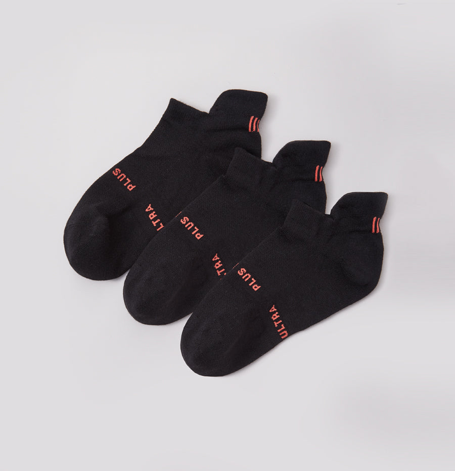 Tab Ankle Length | Black | 3 Pack