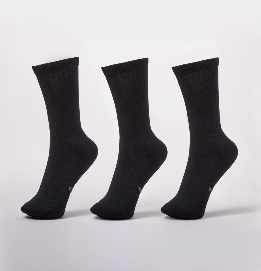 Crew Length | Black | 3 Pack