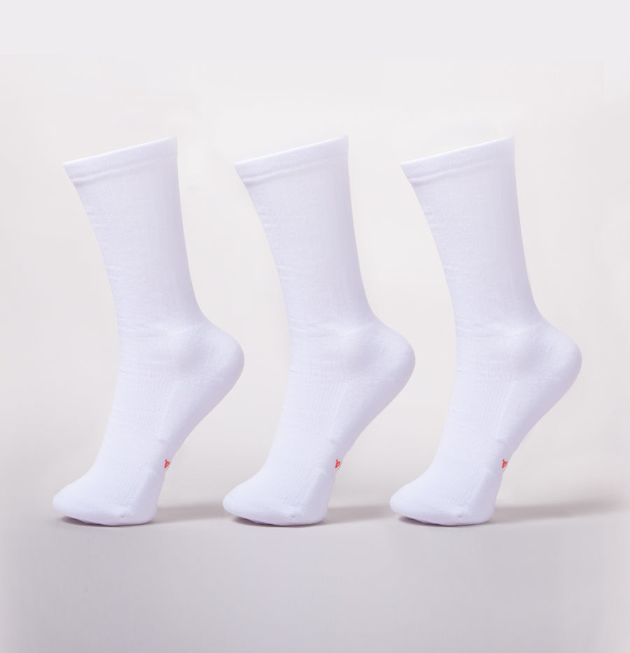 Crew Length | White | 3 Pack