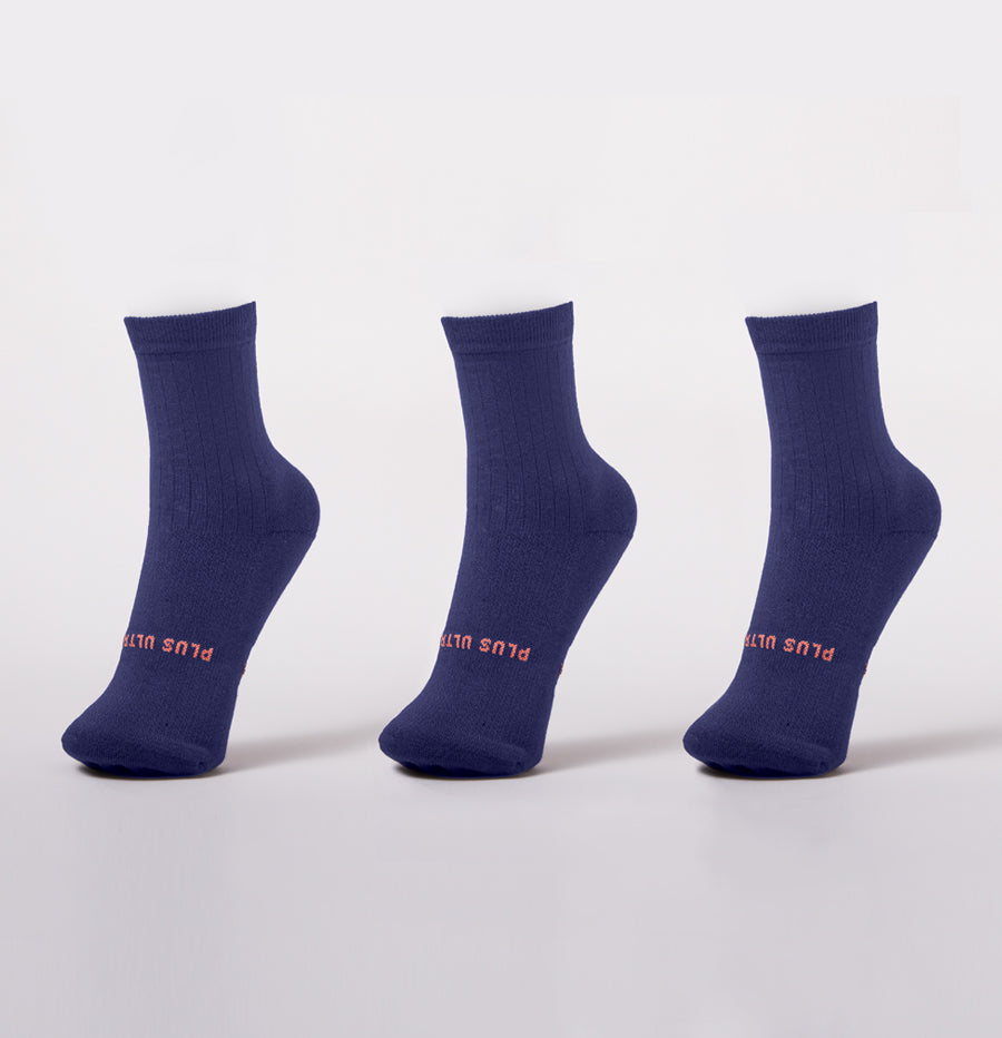 Quarter Length | Navy | 3 Pack